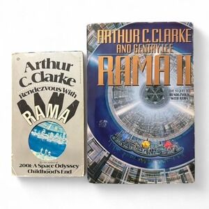 Vintage Science Fiction Arthur C. Clarke Rendezvous with Rama & Rama 2 Books